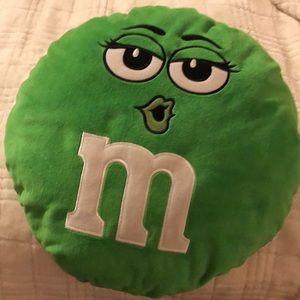 M&M stuffed pillow
